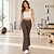 Calça Flare Feminina Selene Cós Médio Poliamida com Elastano - Imagem 3