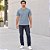 Camiseta Masculina Regular Hering Azul Gola Redonda Básica - Imagem 2