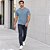 Camiseta Masculina Regular Hering Azul Gola Redonda Básica - Imagem 3