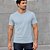 Camiseta Masculina Slim Hering Azul Claro Gola Redonda - Imagem 6