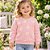 Blusa Infantil Menina Rosa Manga Longa Corações com Ribana Malwee - Imagem 1