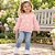 Blusa Infantil Menina Rosa Manga Longa Corações com Ribana Malwee - Imagem 3