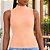 T-Shirt Musculosa Feminina Gola Alta em Ribana Canelada Hering - Imagem 2