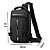 Mochila Sling Multifunções para Homens, impermeável Cor Cinza - Mojoy - Imagem 8