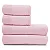 Jogo de Toalhas 4 Peças Banho e Rosto Algodão Aveludada Para Bordar Artesanalle Dohler - Rosa - Imagem 1