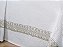 Kit: 1 Cobre-leito Casal + 2 Porta-travesseiros Microfibra Toque Acetinado com Bordado Inglês - Genebra Branco e Camurça - Dui Design - Imagem 4