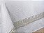 Kit: 1 Cobre-leito Casal + 2 Porta-travesseiros Microfibra Toque Acetinado com Bordado Inglês - Genebra Branco e Camurça - Dui Design - Imagem 7