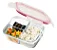 Pote de Vidro Hermético 1410ml 3 Divisórias Marmita Fitness - Imagem 1