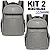 Kit 2 Mochilas Bolsa Viagem Resistente Casual Viagem Coreana Prática M - Imagem 1