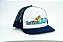 Bone Estilo Dub Azul e Branco - Imagem 3