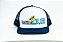 Bone Estilo Dub Azul e Branco - Imagem 2