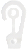 Cabide Gancheira Branco 4,8cm - 1000 peças - Imagem 1