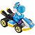 Yoshi Azul Claro - Standard Kart - Hot Wheels 1/64 - Mario Kart - Imagem 1