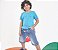 Bermuda Infantil Jeans Claro Com Detalhe de Cadarço - Imagem 1