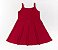 Vestido Evasê Infantil Malha Canelada Vermelho - Imagem 2