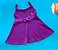 Malha Vestido infantil cheio de estilo cor Roxo - Imagem 1