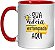 CANECA COM INTERIOR E ALÇA COLORIDA - VERMELHO - Imagem 1