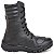 Bota Coturno Motociclista Motoboy Militar Samu Couro Preto - Imagem 1