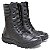Bota Coturno Motociclista Motoboy Militar Samu Couro Preto - Imagem 2
