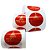 50unid. Adesivo Natal Vermelho - Imagem 2