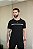 CAMISETA PREMIUM PRETA COM  DETALHE EM FITA VERDE E OFF - Imagem 2