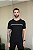 CAMISETA PREMIUM PRETA COM  DETALHE EM FITA VERDE E OFF - Imagem 1