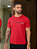 CAMISETA VERMELHA COM DETALHE EM SILK EM ALTO RELEVO - Imagem 1