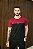 Camiseta Premium Algodão Preta com Marsala Recorte Menegotti - Imagem 1