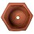 Vaso para Mame e Shohin Sextavado Importado Terracota Chinês 11,5 x 11,5 x 6,5 CM - Imagem 2