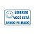 Placa Sorria Vc Filmado Br Alum 18x11cm - Imagem 1