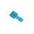 Terminal Macho Total Isolado Nylon Azul 2.5mm– Gaveta 6,3mm - Imagem 1