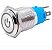 Chave Ld 3a 12vdc Led Az 16mm Preta(anti-vandalismo) - Imagem 1