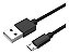 CABO USB PARA V8 MICRO USB 30CMT PRETO IMPORTADO - Imagem 1