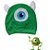 Fantasia Body Touca Gorro Mike Wazowski Monstro SA Bebê Mesversário - Imagem 2