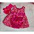 Vestido Festa Tecido Rosa Bebê - Imagem 1