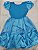 Fantasia Vestido Cinderela Princesa Azul Infantil Menina - Imagem 5