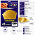 Papel Lamicote A4 250g Dourado Ouro Pacote 10 Folhas Para Artesanato Off Paper - Imagem 2