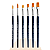 Kit 6 Pincéis Giotto Taklon Sintético Redondo e Chato para Pintura Aquarela Guache Acrílica - Imagem 7