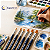 Kit 6 Pincéis Giotto Taklon Sintético Redondo e Chato para Pintura Aquarela Guache Acrílica - Imagem 6