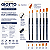 Kit 6 Pincéis Giotto Taklon Sintético Redondo e Chato para Pintura Aquarela Guache Acrílica - Imagem 3