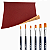 Kit Artesanato com Massa DAS 1Kg Verniz Vitral Tinta Acrílica Lixa e Pincéis Sintéticos Total 10pcs - Imagem 5