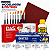 Kit Artesanato com Massa DAS 1Kg Verniz Vitral Tinta Acrílica Lixa e Pincéis Sintéticos Total 10pcs - Imagem 6
