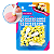 Kit Letras Estilo Carimbo BlueStar Amarelo com 32 Peças + 3 Cabos – Alfabeto Completo - Imagem 1