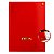 Caderno Brochura 96 folhas Capa Dura Vermelho Anima Plus com Adesivo Animativa - Imagem 1