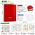 Caderno Brochura 96 folhas Capa Dura Vermelho Anima Plus com Adesivo Animativa - Imagem 3
