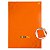 Caderno Brochura 96 folhas Capa Dura Laranja Anima Plus com Adesivo Animativa - Imagem 1