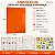 Caderno Brochura 96 folhas Capa Dura Laranja Anima Plus com Adesivo Animativa - Imagem 3