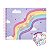 Caderno de Desenho 60fls Capa Dura Unicornio Arc-en-ciel 2027 com Adesivos Animativa - Imagem 7