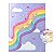Caderno Brochura 80 folhas Capa Dura Unicórnio Arc-en-Ciel 2027 com Adesivos Animativa - Imagem 10