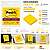 Bloco Autoadesivo 76x76mm c/ 45fls Neon Amarelo Post-It - 3M - Imagem 2